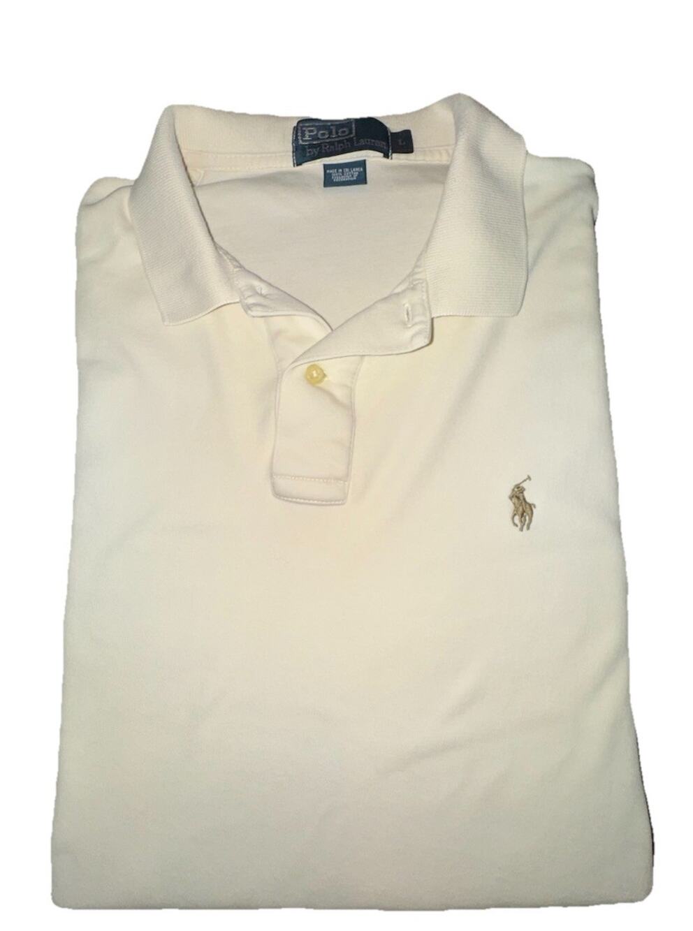 Pole By Ralph Lauren Peach Short Sleeve Mesh Polo Shirt 100% Cotton Sz L